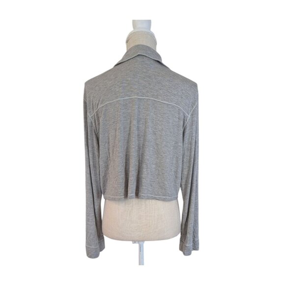 Free People Intimately Gray Button Front Oversized Top - Medium - Picture 5 of 5